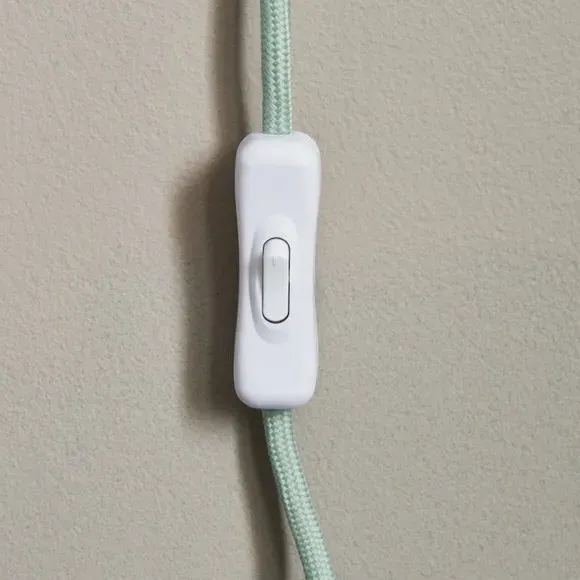 Plug In Wall Light - Blue, Metal