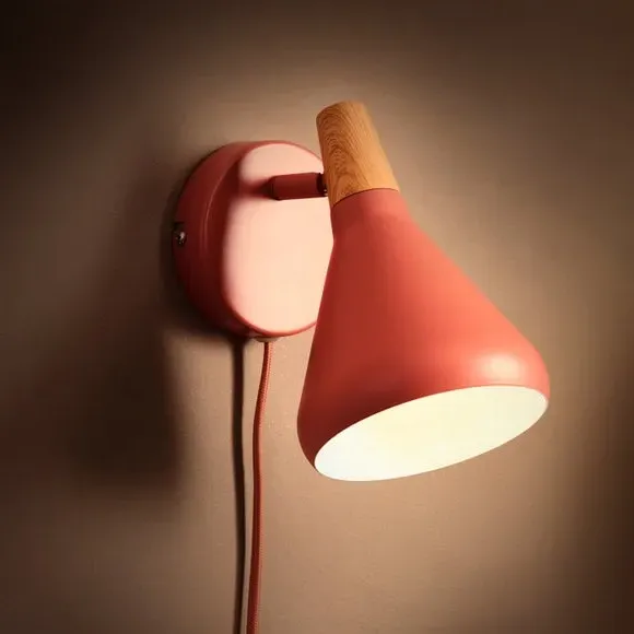 Plug In Wall Light - Clay, Metal