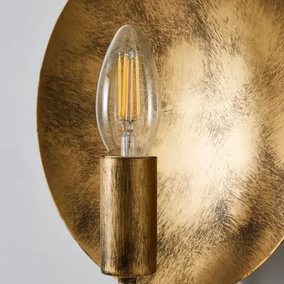 Plug-In Wall Light - Gold, Brushed Metal