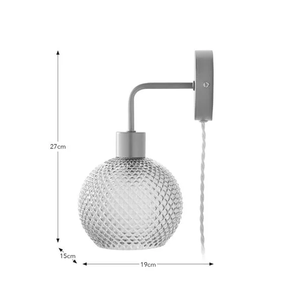 Plug-In Wall Light - Green, Gold Finish