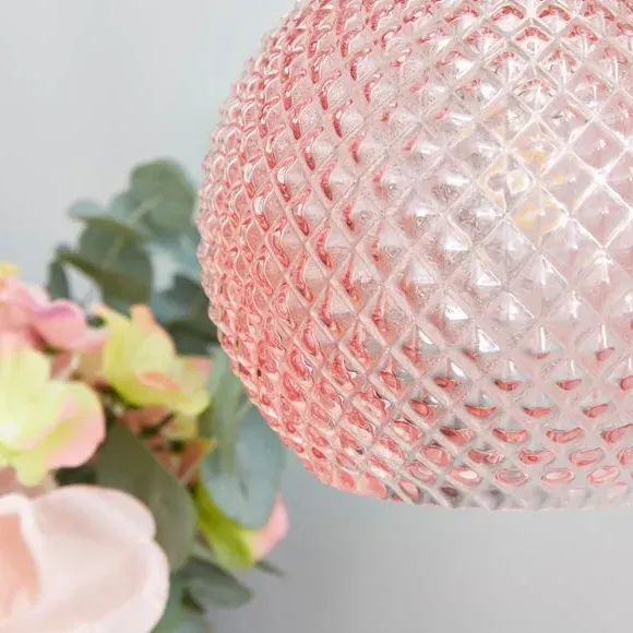 Plug-In Wall Light - Pink, Gold Finish