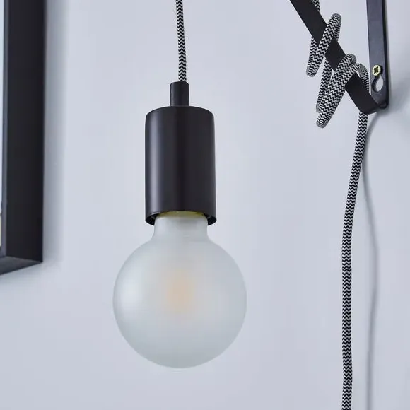 Plug-in Wall Light Set with Flex - Black
