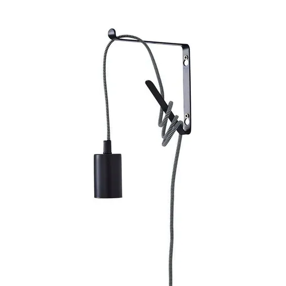 Plug-in Wall Light Set with Flex - Black