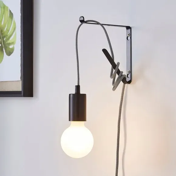 Plug-in Wall Light Set with Flex - Black image