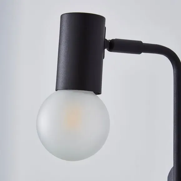 Plug-in Wall Light with Adjustable Head - Black
