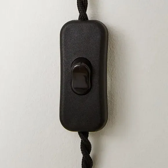 Plug-In Wall Light with Bobble Detail - Brass