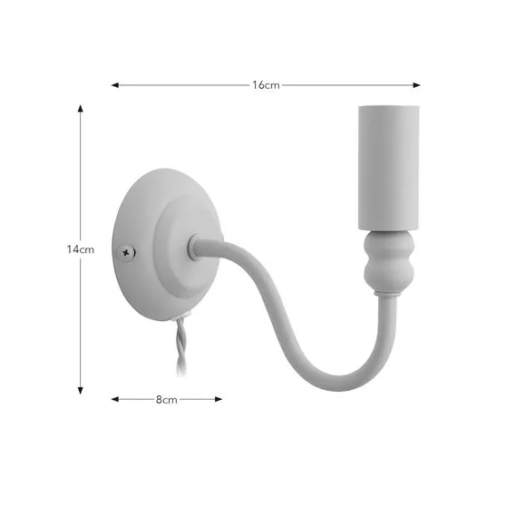 Plug-In Wall Light with Curved Arm - Off-White