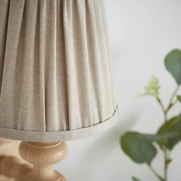Plug-In Wall Light with Pleated Shade - Natural