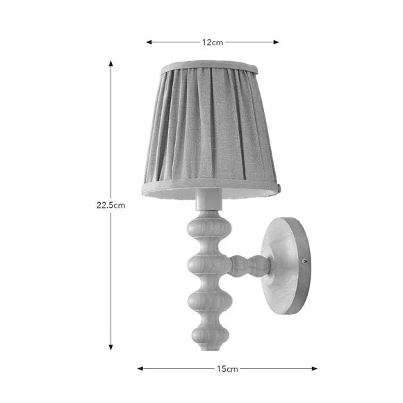 Plug-In Wall Light with Pleated Shade - Natural