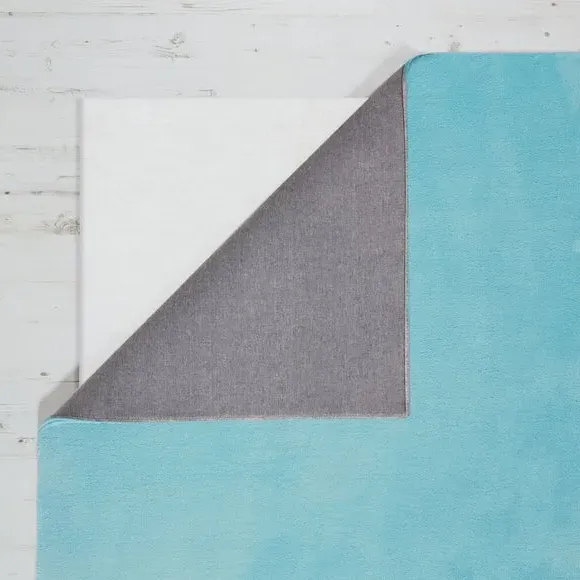 Plush Area Rug - Aqua, Polyester