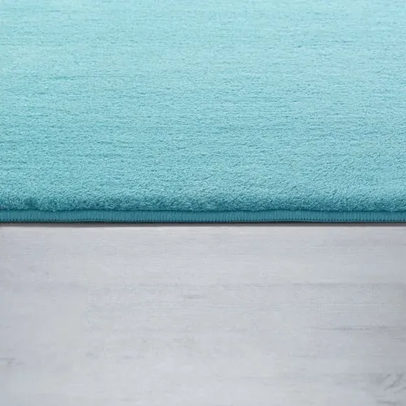 Plush Area Rug - Aqua, Polyester