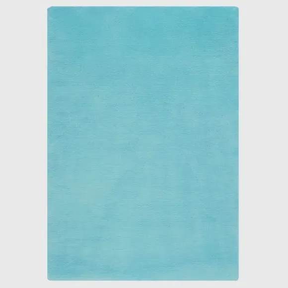 Plush Area Rug - Aqua, Polyester