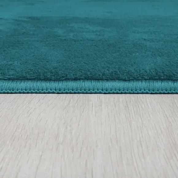 Plush Area Rug - Peacock, Polyester