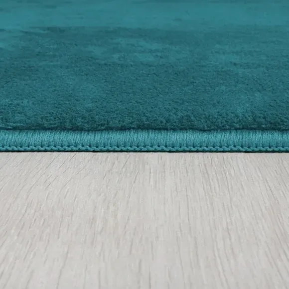 Plush Area Rug - Peacock, Polyester