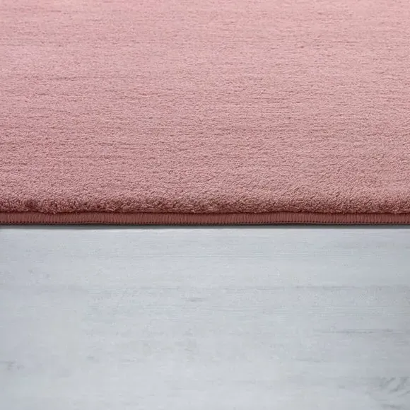 Plush Area Rug - Pink, Polyester