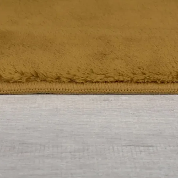 Plush Area Rug - Yellow, Polyester