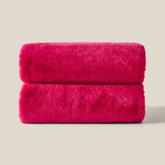 Plush Throw Blanket - Fuchsia