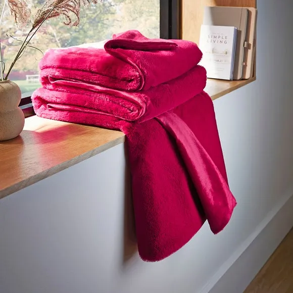 Plush Throw Blanket - Fuchsia image