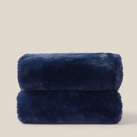 Plush Throw Blanket - Navy