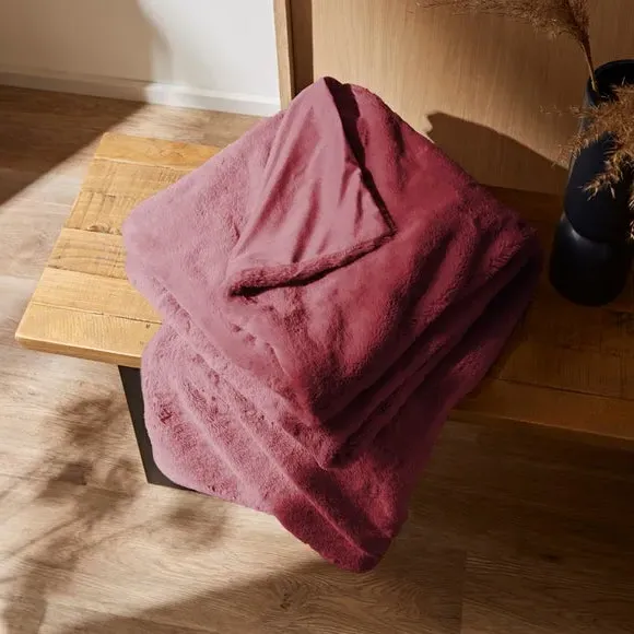 Plush Throw Blanket - Redwood