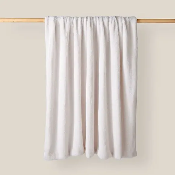 Plush Throw Blanket - White