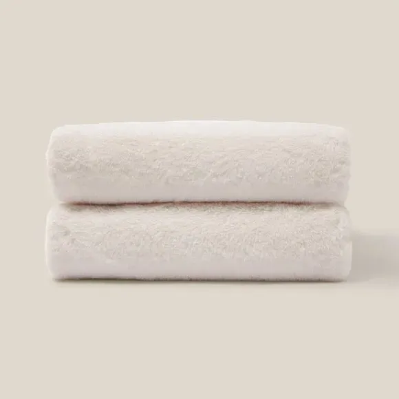 Plush Throw Blanket - White