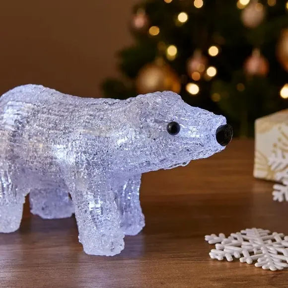 Polar Bear Light Decoration - White, Acrylic
