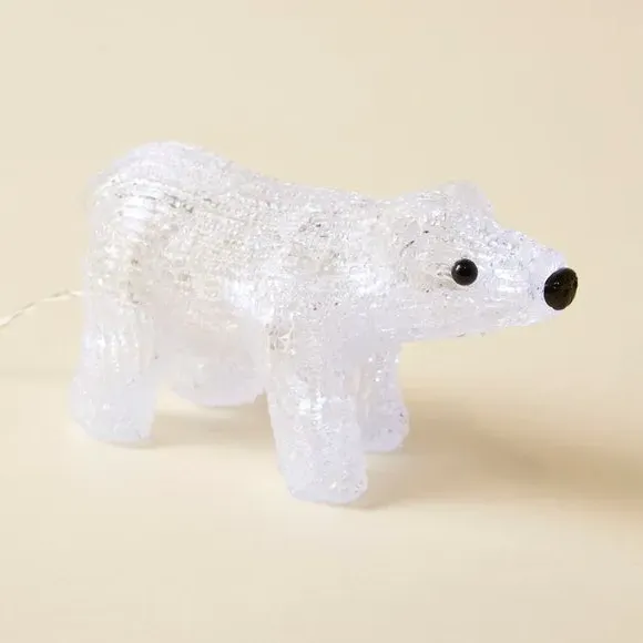 Polar Bear Light Decoration - White, Acrylic