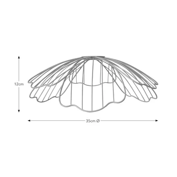 Poppy Pendant Shade Easy Fit - Blush, Wire