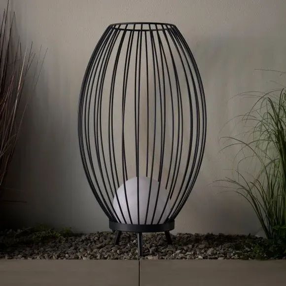 Portable LED Floor Lamp with Remote - Charcoal, Metal