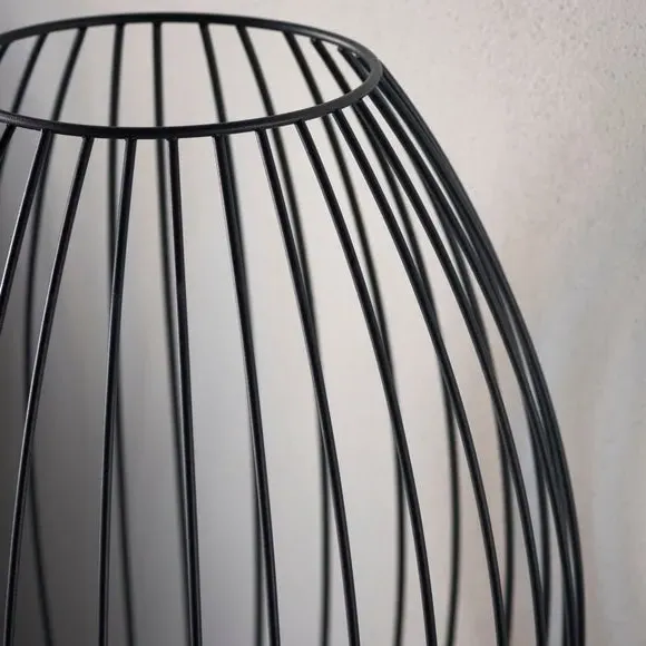 Portable LED Floor Lamp with Remote - Charcoal, Metal