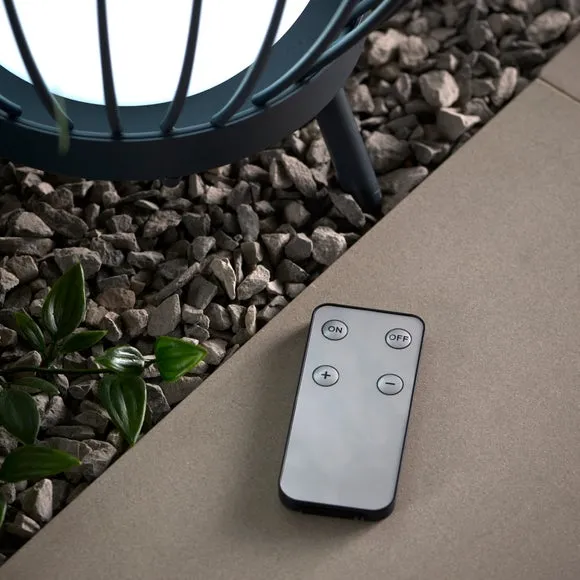 Portable LED Floor Lamp with Remote - Charcoal, Metal