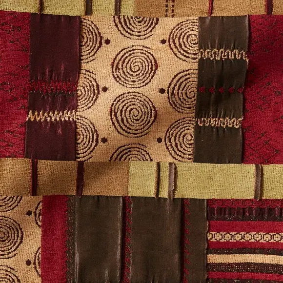 Prague Fabric By the Metre - Plum, Patchwork