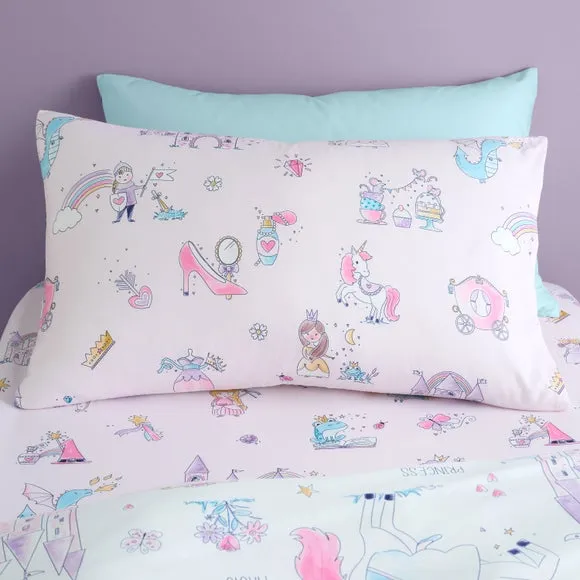 Princess Duvet Cover Set - Pink, Polycotton