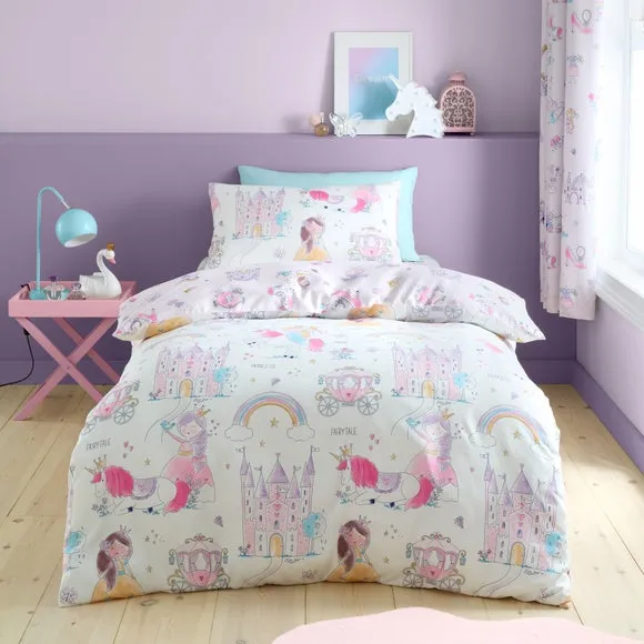 Princess Duvet Cover Set - Pink, Polycotton