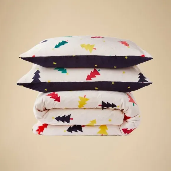 Printed Duvet Cover Set - Multicolor, Fleece