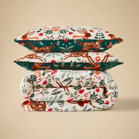 Printed Duvet Cover Set - Multicolor, Fleece