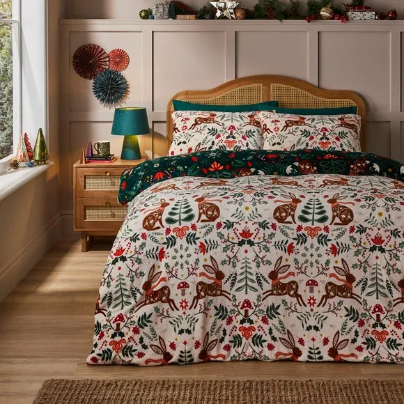Printed Duvet Cover Set - Multicolor, Fleece