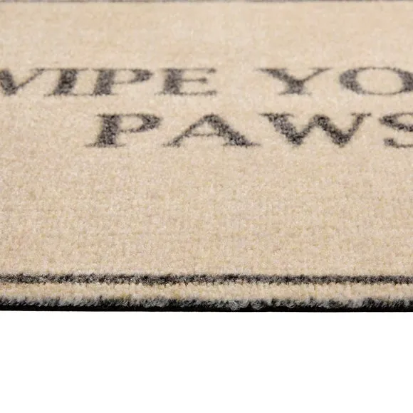 Printed Washable Doormat - Black, Natural