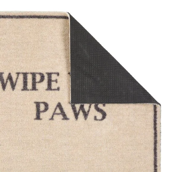 Printed Washable Doormat - Black, Natural