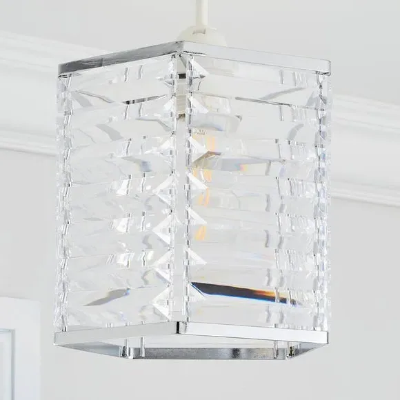 Prism Pendant Shade Easy Fit - Clear, Acrylic