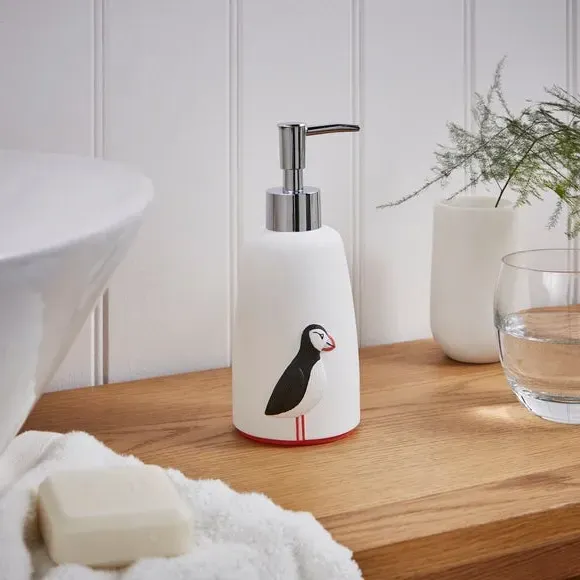 Puffin Soap Dispenser - White, Resin image