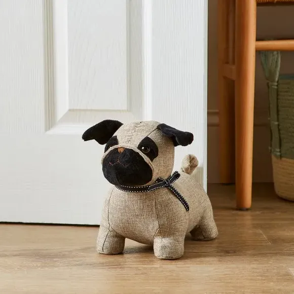 Pug Doorstop - Brown, Polyester image