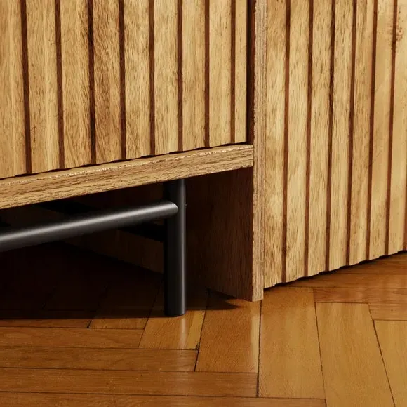Pull Out Desk with Swivel - Mango Wood Effect