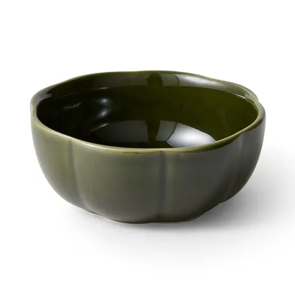 Pumpkin Dip Bowl - Green, Stoneware