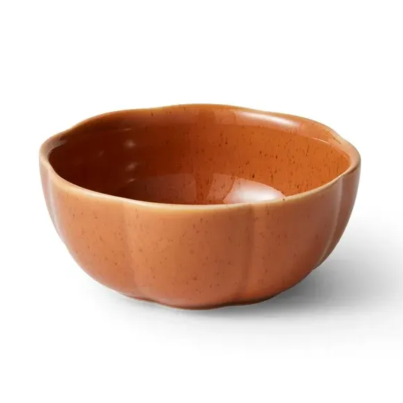 Pumpkin Dip Bowl - Orange, Stoneware