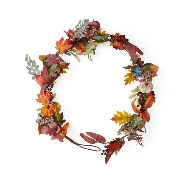 Pumpkin Garland Decoration - Orange, Artificial