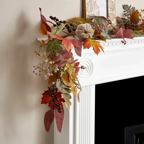 Pumpkin Garland Decoration - Orange, Artificial image