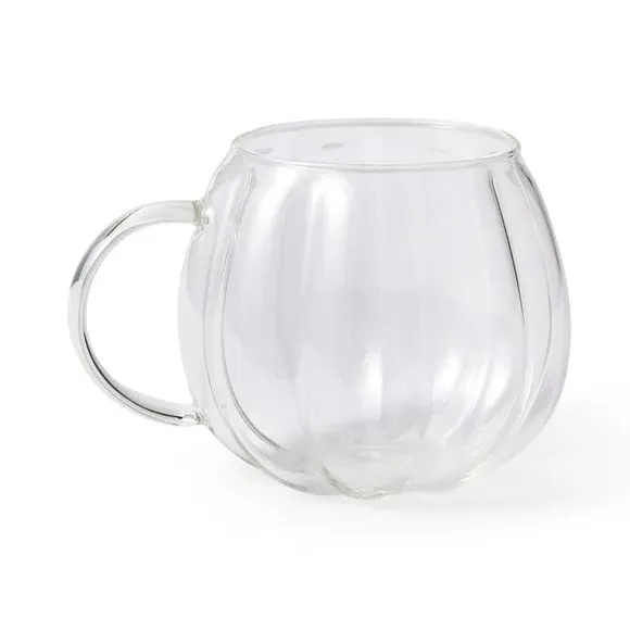 Pumpkin Glass Mug - Clear, Glass