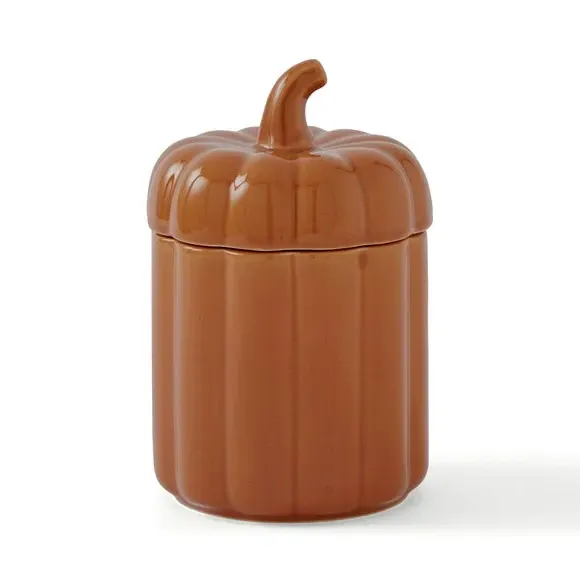 Pumpkin Kitchen Canister with Seal - Orange, Ceramic